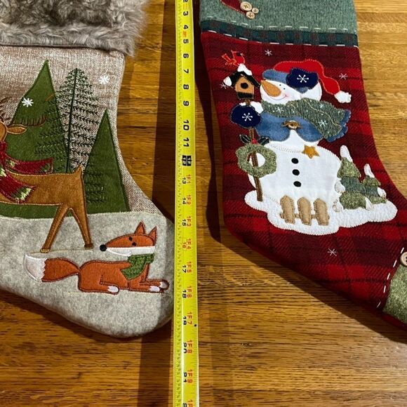 Christmas Stocking Snowman and Deer set of 2 - Picture 8 of 8